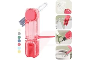 VIDONIO 4 in 1 Cup Lid Gap Cleaning Brush, Multifunctional Insulation Bottle Cleaning Tools, Mutipurpose Tiny Silicone Cup Holder Cleaner, Home Kitchen Cleaning Tools