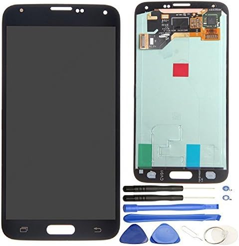 Veritas Cellular Galaxy S5 Replacement for Samsung Galaxy S5 LCD Display Screen + Touch Digitizer Assembly, for G900 G900A G900P G900T G900V G900R4 G900F, Repair Tools + Samsung Logo (Black)