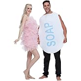 EraSpooky Couples Soap and Loofah Costume Adult Funny Halloween Party Couple Costumes Set