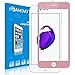 AMOVO Screen Protector for iPhone 7 Plus, iPhone 7 Plus Tempered Glass Screen Protector 3D Curved Carbon Fiber Screen Protector for iPhone 7 Plus (rose gold)