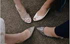 ERIJUNOR Women’s Low Heel Wedding Shoes – Peep Toe Wedges With Crystals, Comfortable For Parties & Events - View #10