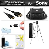 Essential Accessory Kit For Sony HDR-CX130 HDR-CX160 HDR-CX360V HDR-CX560V HDR-CX700V HDR-PJ10 HDR-PJ30V HDR-PJ50V HDR-TD10 HDR-XR160 Camcorder Includes 50