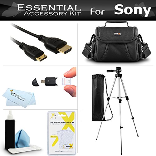 Essential Accessory Kit For Sony HDR-CX130 HDR-CX160 HDR-CX360V HDR-CX560V HDR-CX700V HDR-PJ10 HDR-PJ30V HDR-PJ50V HDR-TD10 HDR-XR160 Camcorder Includes 50