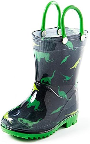 Toddler and Kids Rain Boots with Easy On Handles - Boys and Girls Colors and Designs – by Puddle Play