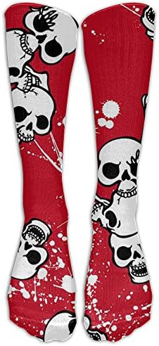 2017 Lastest Skull Background Funny Long Soccer Socks