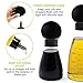 Eparé Olive Oil And Vinegar Dispenser Bottles - Set Of Two Large Capacity Cruets - Stainless Spout - Borosilicate Glass