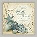 Walk on The Beach by Charlene Olson Seashell Sign 14x14 Framed Art Print Picture Wall Decor