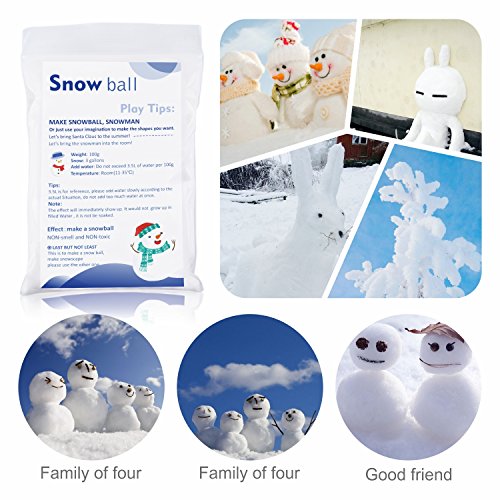 4 Instant+Snow+Gallon+Artificial+Snowball