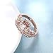 Haoze Women's 18K Rose Gold Plated Cubic Zirconia Princess Luxury Gorgeous Crown Ring Best for Wedding Engagement