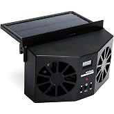 CYDZSW Car Solar Powered Exhaust Fan,Air Flow Window Fans,Solar Powered Exhaust Fan 2W (Black)