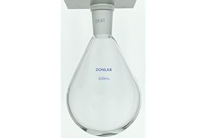 DONLAB FLK-05-500 ASTM STD Glass 500ml 24/40 Joint Recovery Flask Heavy Wall Single Neck Round Bottom Evaporating Flask