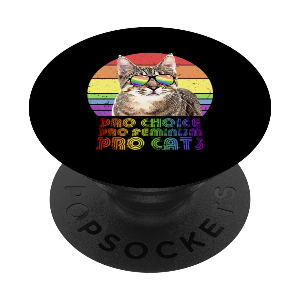 Pro Choice Pro Feminism Pro Cat LGBTQ Feminist PopSockets Swappable PopGrip
