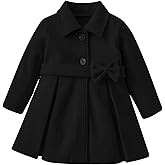 Yimoon Toddler Girls Dress Coat Wool Peacoat Long Fall Winter Jacket