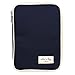 Carry-all Passport Document Travel Wallet and Bonus Free Travel Bag (Dark Blue)