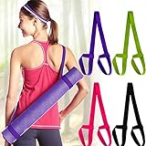 Yoga Mat Carry Rope,Nesee Mat Strap Sling Adjustable Made Two-Way Elastic Yoga Mat Straps with Yoga Straps Exercise Mat Straps Rope (Random)