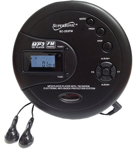 Supersonic SC253FM Personal MP3/CD Player with FM Radio