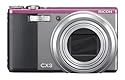 Ricoh CX3 10MP CMOS Digital Camera with 10.7x Wide Angle Optical Macro Zoom and 3.0 inch LCD (Light Gray/Pink)