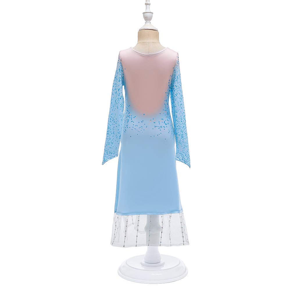 Bambine e ragazze Elsa Frozen Costume Bambina Principessa Carnevale Regina del Ghiaccio delle