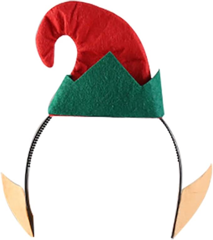 Ouken Sombrero del Duende del ayudante de Lentejuelas de Feliz Navidad