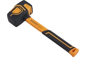 BOOSDEN Rubber Mallet, 36 oz Rubber Mallet Hammer, Rubber Hammer with Hook, Mallet Hammer with Solid Head & Ergonomic Grip Handle, Soft Face Hammer, No Damage for Flooring, Woodworking and Camping