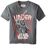 Star Wars Boys' Darth Vader T-Shirt, Charcoal, Medium/10-12