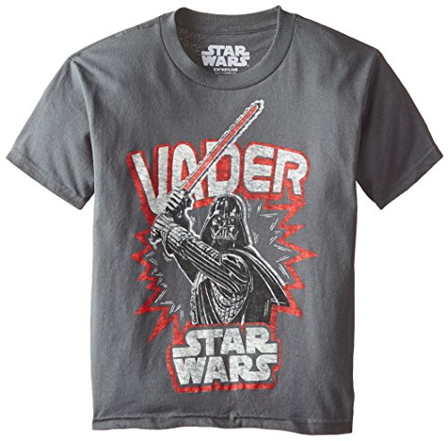Star Wars Big Boys' Darth Vader T-Shirt, Charcoal, X-Large/18-20