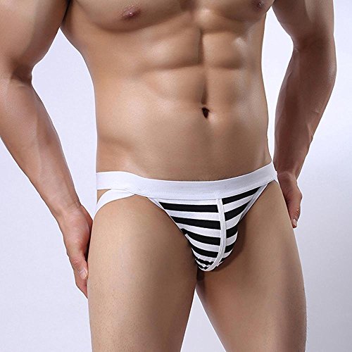 Binmer(TM) Mens Hot Sexy Jockstrap Underwear Boxer Brief Shorts Underpants (S, Black)