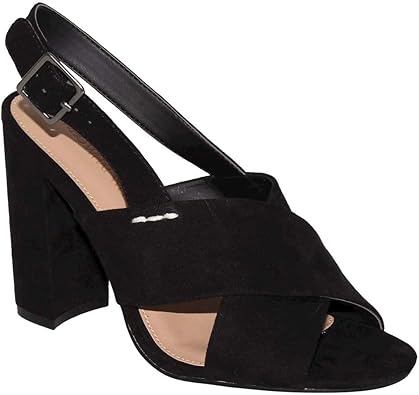 amazon black block heels