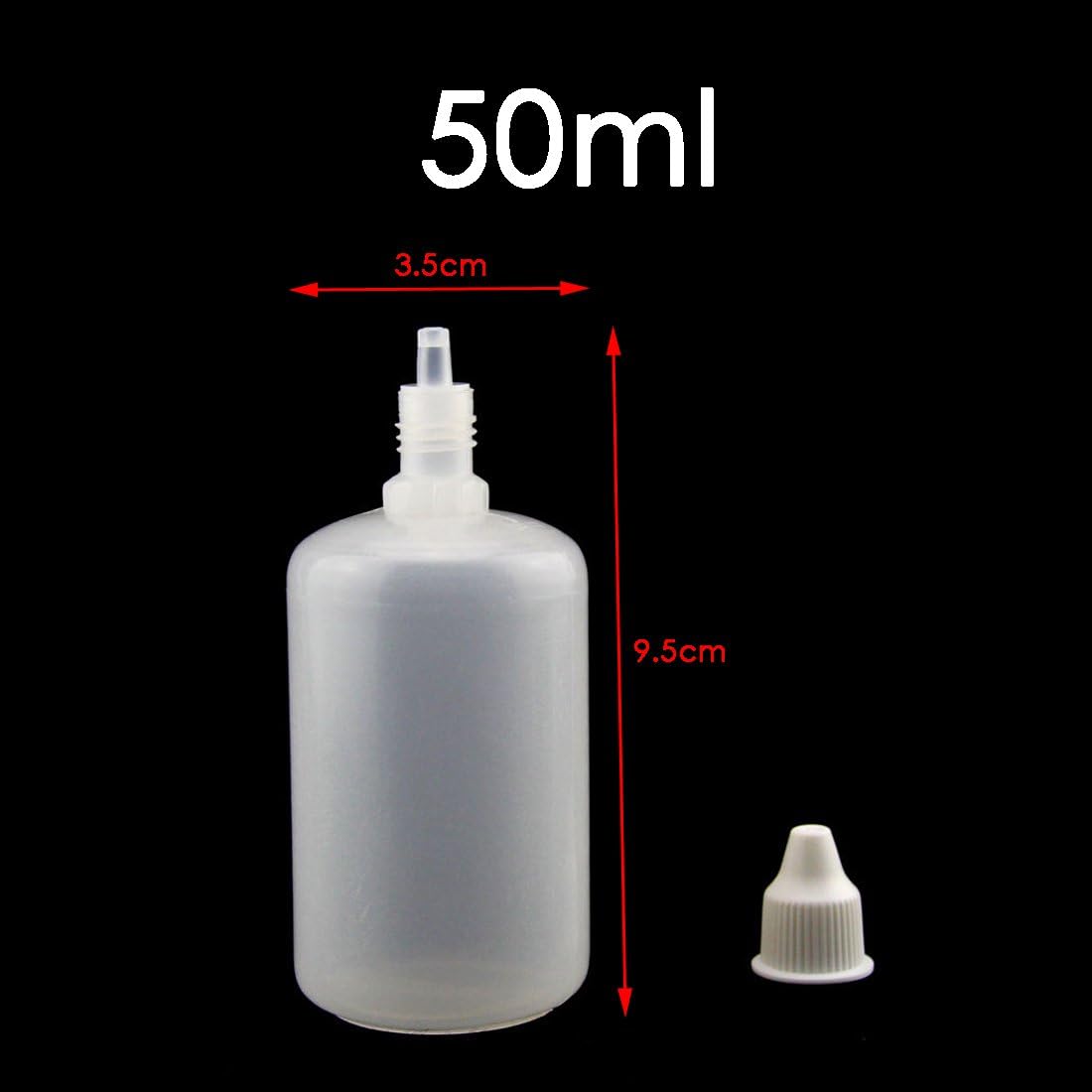 JJOnlineStore - 10pcs Empty Plastic Squeezable Dropper Bottle Travel Set Water Liquid Eye Drops etc. (50ml / 1.7oz)