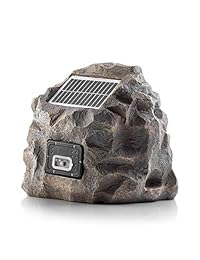 Alpine Corporation QLP542SLR GR   Altavoz solar Bluetooth con Bluetooth, color verde, gris