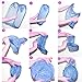 LEFV™ Laundry Basket Deluxe Pop Up Mesh Hamper Clothes Sorter Folding Storage Tote Bag Case Open Bin - Multi Use for Toys Tidy Clothes Socks Underwear Bra Lingerie Blue
