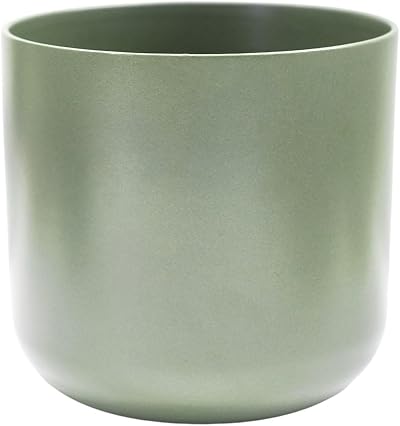 Ivyline Lisbon Planter Sage Ceramic Indoor Pot 26cm Waterproof