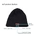 Momoday Bluetooth Beanie Knitted Winter Warm Music Unisex Hat Cap with Bluetooth Headphone Microphone for Hands Free Talking Winter Sports Fitness Gym Jogging Camping (Black1)