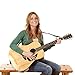 Acoustic Guitar Strap - Soft Cotton no Slide During Playing and Cut Into Your Body Like Nylon - Wide Adjustment Range and Secure Leather Holes-Suitable for All Ages - Classical Design