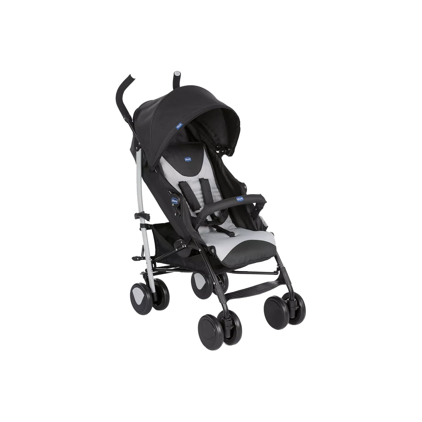 Chicco Echo Stroller, Stone, Birth to 22kg, Foldable, Lightweight, Lay-Flat, 1 Count (Pack of 1)
