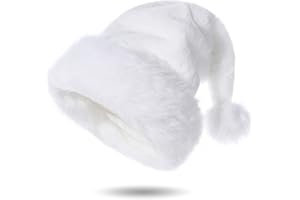 Tokforty Santa Hats for Adults, Unisex Velvet Touch Comfort Christmas Hats for New Year Festive Party Christmas Supplies