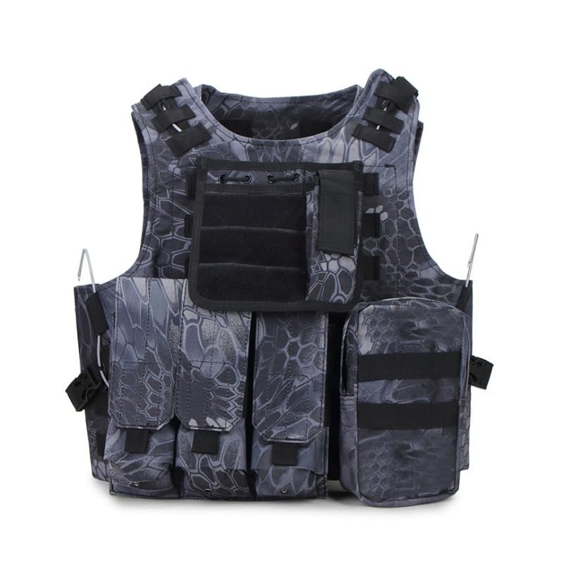 QMFIVE MOLLE RRV Assault Combat Vest with pouch/Traning Protective Security Vest for Tactical Hunting Airsoft Outdoor (TYP)