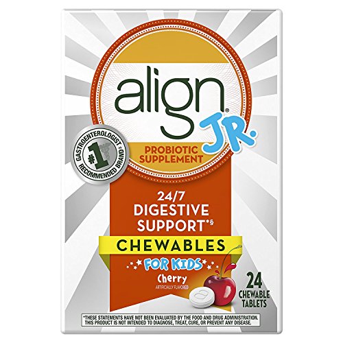 Align Jr. Probiotic Supplement Chewable Tablets Cherry Smoothie - 24 ct, Pack of 2