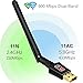 Anmier 600Mbps WiFi Adapter Dual Band 2.4G/5G Wireless Network Adapter 802.11ac USB Wifi Adapter for Desktop/Laptop/PC, Support Windows XP/Vista/7/8.1/10/Mac OS X 10.4-10.11
