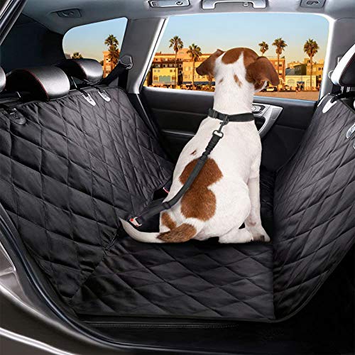 XIRGS Dog Seat Belt, 2PCS Adjustable Headrest Pet Safety Belt Metal Buckle Elastic Buffered Reflective Stripe Durable Nylon Pet Car Seatbelt Universal Vehicle Seatbelt Dog Harness for Travel Daily Use