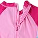 TFJH E Swimsuits for Girls Children One-Piece Rash Guards Beachwear 50+ UV, Pink 128/134