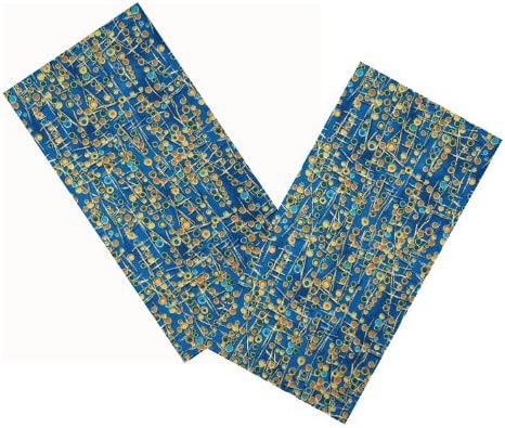 Blue &amp; Gold Abstract Napkin Set