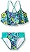 Kanu Surf Girls Flounce Bikini Beach Sport 2 Piece Swimsuit, Karlie Floral Purple, 14