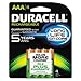 Duracell Rechargeable AAA Batteries - 4 ct