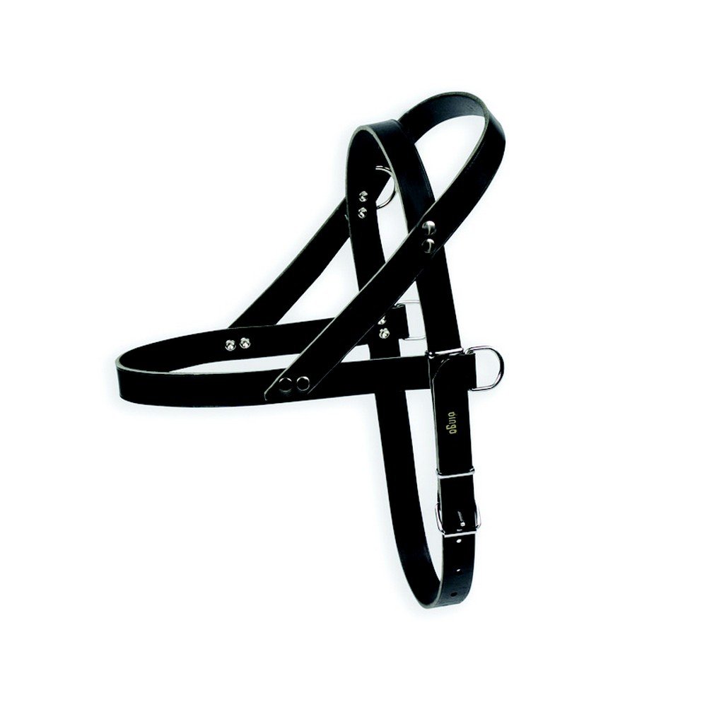 Dingo Black Leather Harness for Sled-Dog Racing, Pull Type, Suitable to Malamute, Shepherd, Samoyed, Siberian Husky, Herding Dog and Tall Breed 10679