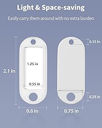 Uniclife 10 Pieces Key Tags 2 Inch Soft Plastic Key