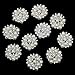 CJESLNA 10pcs 20mm Rhinestone Flower Embellishments Button Flatback
