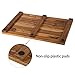 Ollieroo Luxury Spa Solid Teak Bath Mat, Indoor/Outdoor Shower Mat, Large Floor Mat Size 23.6