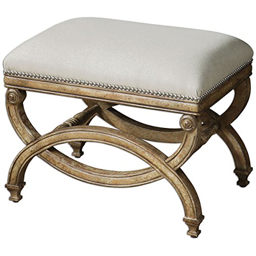 Uttermost 23052 karline natural linen bench, small