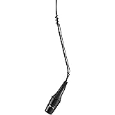 Shure Centraverse Installed Sound Overhead Microphone, Black, Cardioid Condenser Mic with 25-Foot XLR Cable, Snap-Fit Windscreen and Wire Aiming Hanger (CVO-W/C)